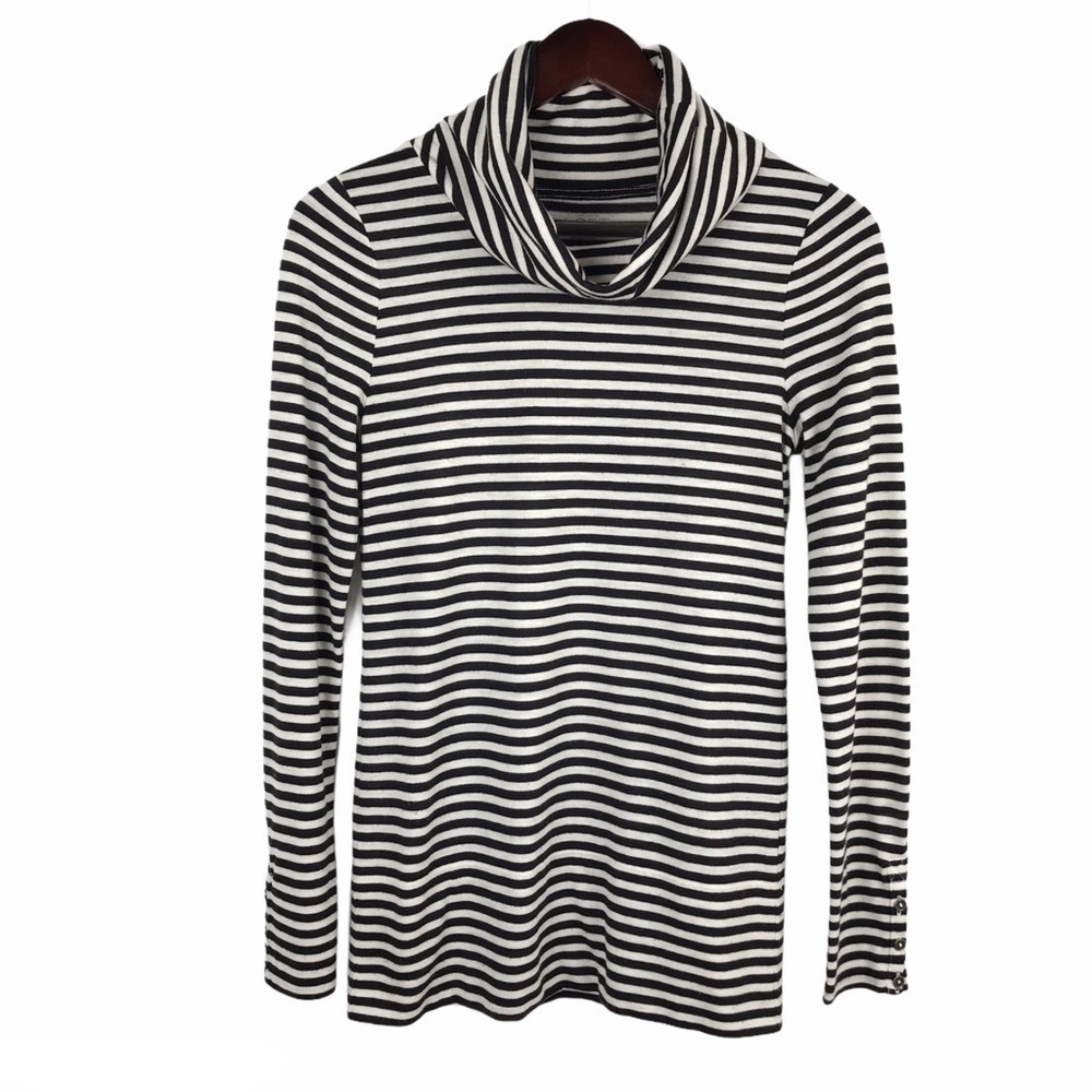 Loft Women’s Cowl Neck Striped Pull Over Top Size XS